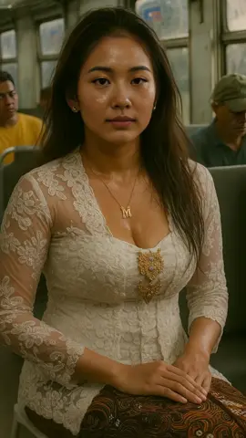 Trem  lengkap melankolis  #aiindonesia #aigirl #beauty #rushhour #ai #kebaya 