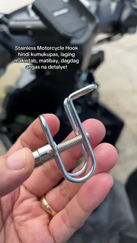 Stainless motorcycle hook — makintab, matibay, at maangas.  #foryou #motoraccessories #motorparts #motor #mio #miom3 #m3 #miomodifikasi #thaiconcept #malaysianconcept #vietnamstyle🇻🇳 #malaysianconcept #icph🇵🇭🇮🇩 #indoconcept🇮🇩 