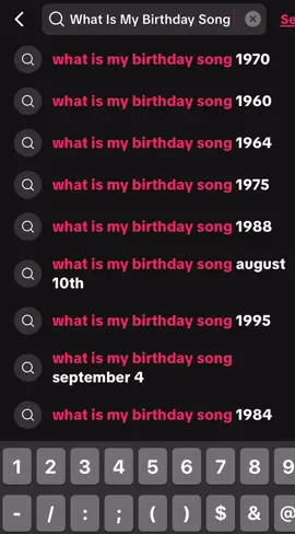 My birthday song 1983