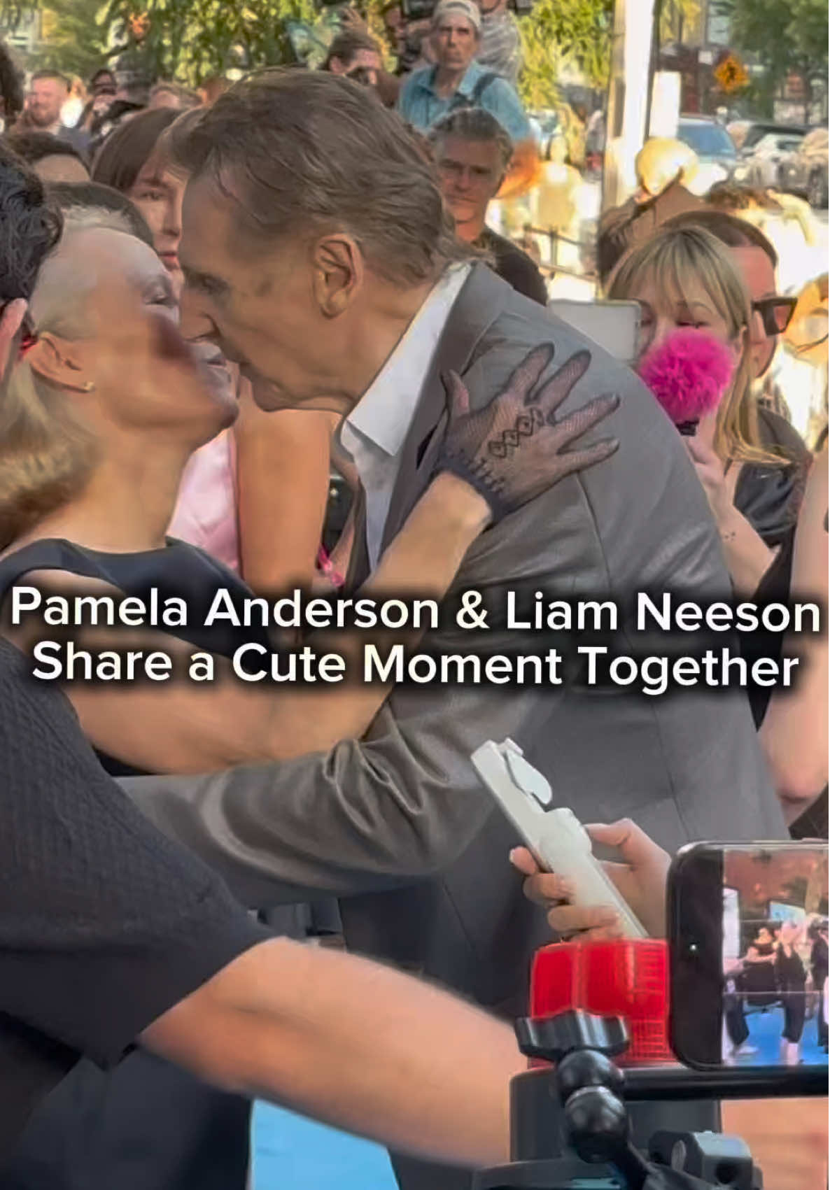 Pamela Anderson & Liam Neeson at “The Naked Gun” Premiere in NYC  #entertainment #newyork #thenakedgun #pamelaanderson #pamela #liam #liamneeson #nyc #afrazexplores #paramount @Pamela Anderson 
