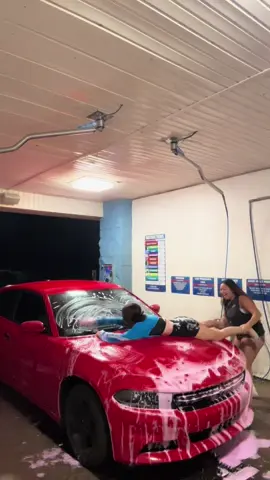 We needed a shower anyways @anni #ontopofcars #charger #fyp #carwash #carsoftiktok #fy 
