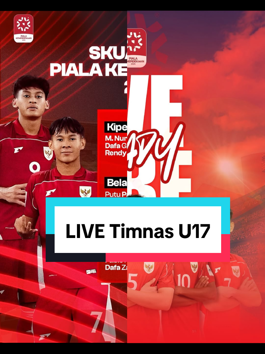 LIVE Timnas U17 Piala Kemerdekaan 2025. Timnas U17 mengiikuti turnament piala kemerdekaan 2025 yang di lakasanakan mulai tanggal 12 sd 18 Agustus 2025 di Sumatera Utara Medan. Ajang ini sebagai persiapan Timnas U17 di Fifa Worlcup 2025 di Qatar bukan Nopember 2025. Pertandingan Timnas U17 Live di Chanel Indosiar dan Streaming Video. Dukung Timnas U17 di Piala Kemetdekaan 2025... #timnasu17indonesia #timnasu17 #pialakemerdekaan #timnasindonesia #timnas 