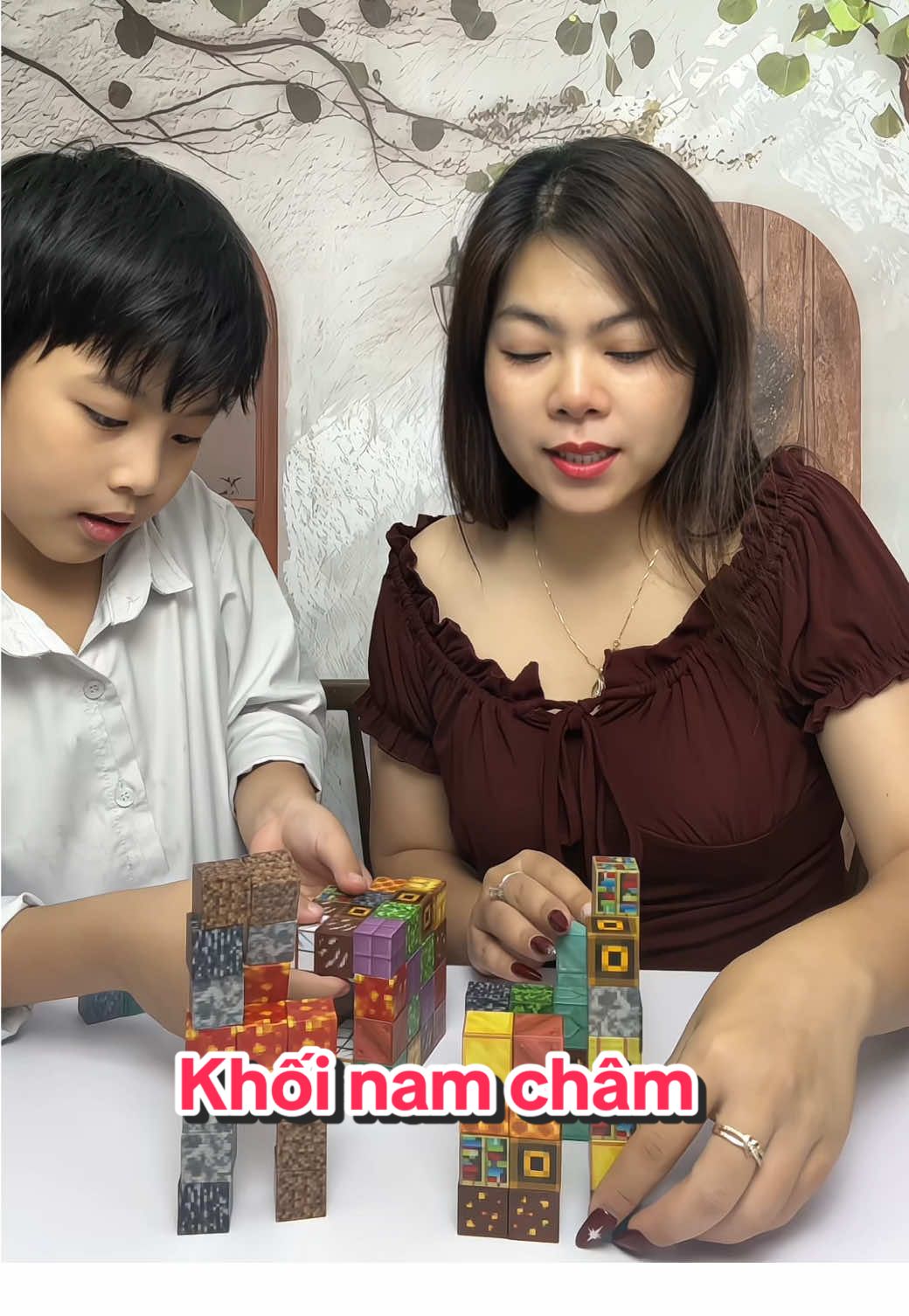 Đồ chơi khối lập phương lắp ráp nam châm #hienori #nhacohienori #khoinamcham #namchamxephinh #Minecraft #dochoixaydung 