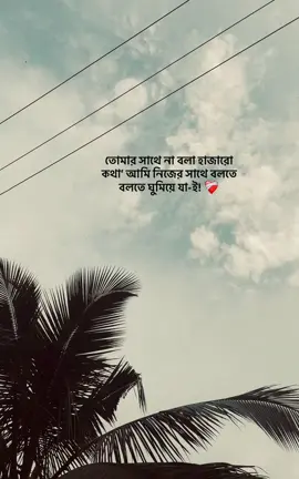 তোমার সাথে না বলা হাজারো কথা আমি নিজের সাথে বলতে বলতে ঘুমিয়ে যা-ই! ❤️‍🩹 #foryou #foryoupage #bdtiktokofficial🇧🇩 #fyp @TikTok @tiktok creators @TikTok Bangladesh 