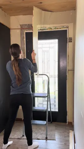 Soo new fridge means I get to remodel my kitchen, right?! 🧐  #kitchenremodel #kitchenremodeling #diykitchen #newfridge #kitchendemo 