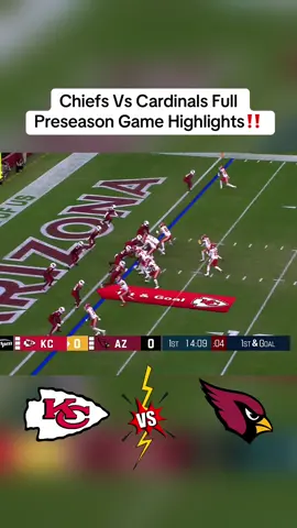 Chiefs Vs Cardinals Full Preseason Game Highlights | Preseason Week 1 #chiefs #cardinals #nfl #football #Preseason