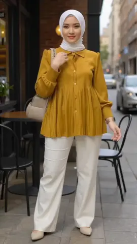 Malrene Atasan Wanita Terbaru Blouse kemeja plikset kekinian#atasanwanita #blouseplikset 