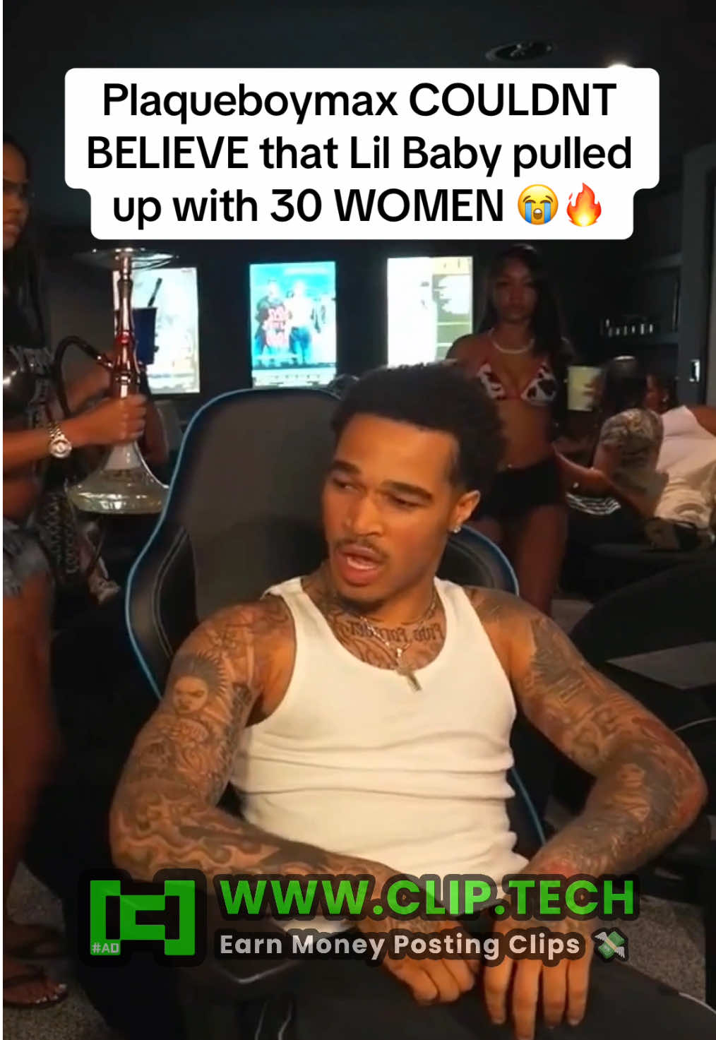 Plaqueboymax COULDNT BELIEVE that Lil Baby pulled up with 30 WOMEN 😭🔥 #plaqueboymax #plaqueboymaxclips #lilbaby #clips #viral #fyp #fypシ #foryoupage 