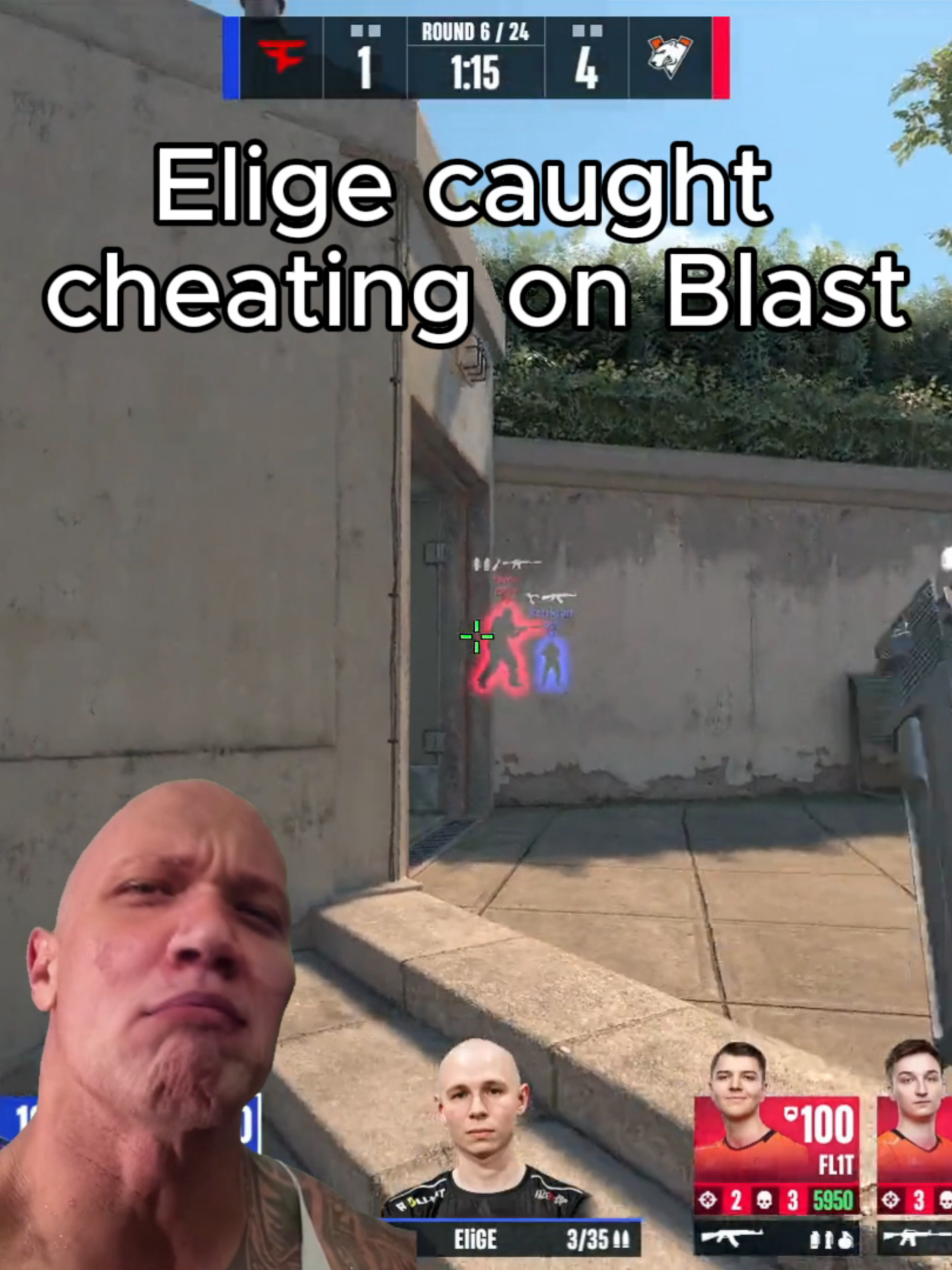 Elige caught cheating on blast | cs2 cheaters | #cs2 #elige #counterstrike #counterstrike2 #faceit #faceitlvl10 #кс #кс2 #faze