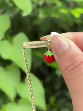 ✨ Personalized perfection ✨ Our gold name bracelet with a cute strawberry charm is the sweetest way to add a personal touch to your style 🍓💛 Custom made just for you or your little one! #JewelsByMary #CustomJewelry #PersonalizedBracelet #GoldBracelet #StrawberryCharm #NameBracelet #CustomNameBracelet #HandmadeJewelry #JewelryTok #GiftIdeas #JewelryLovers #TikTokMadeMeBuyIt
