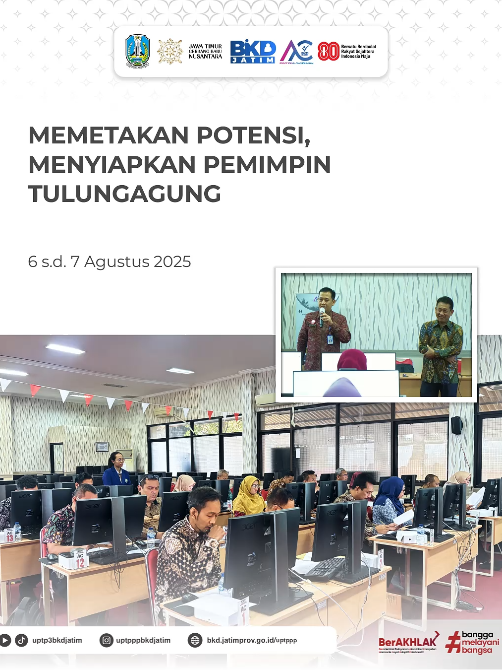 42 pejabat administrator Kabupaten Tulungagung mengikuti pemetaan kompetensi di Gedung Assessment Center BKD Provinsi Jawa Timur pada 6–7 Agustus 2025. Kegiatan ini menjadi langkah strategis dalam memastikan penempatan pejabat yang tepat, profesional, dan sesuai prinsip sistem merit. #BKDJatim #UPTPPPBKD #KabupatenTulungagung #PemetaanKompetensi #AssessmentCenter #KompetensiASN #SistemMerit #ASNProfesional #BirokrasiUnggul#ASNProfesional