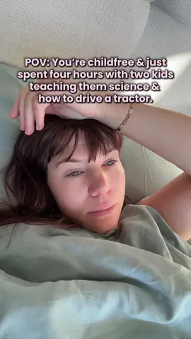 I just wanted to be the cool aunty and manipulate them into growing up to be scientists.  I’ve never been so mentally tired. They have so much energy. Why don’t adults have that much energy? How do parents cope? Are you okay?! #childfree #millennial 