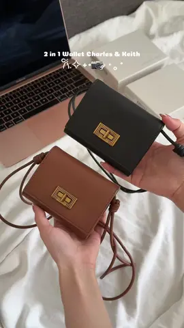 2 in 1 Charles & Keith wallet @Tuyết ở Sing ⋆˚𝜗𝜚˚⋆ #dailyunboxingg #charlesandkeith #charleskeith #fyp #unboxing 
