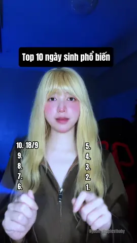 #LearnOnTikTok List ngày sinh “đại trà” của thế giới 🤣 Ngày sinh của bạn có hiếm không ? #stelladay #stelladay13 #birthday 