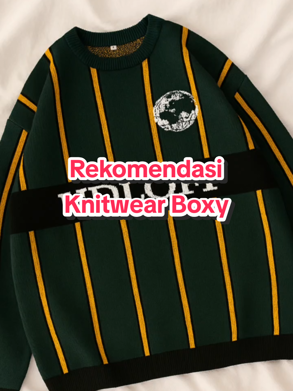 Udloff Knitwear Boxy Green Striped Thirty Unisex/Knitwear Brand Lokal Kekinian/ Sweater Knit Boxy 🤩 Cek produk lainnya di showcase profil‼️ #promomakanmerdeka #rekomendasi #outfitideas #knitwear #outfit #boxy #lokalbrand #yukdiorder 