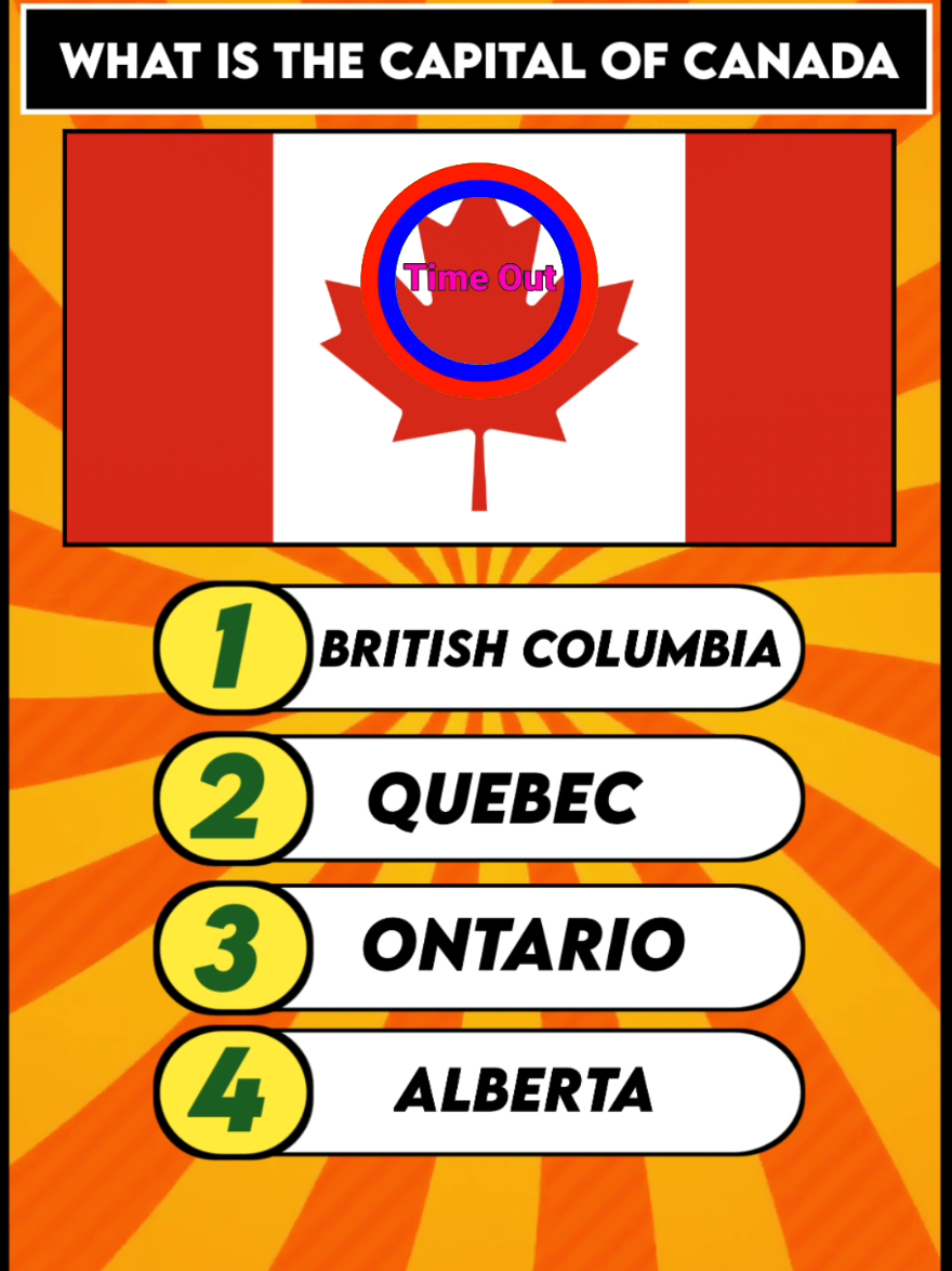 What is the capital of Canada 🌎🌎 #quiz #quiztime #trivia #funfacts #knowledge #viral #quizvideo