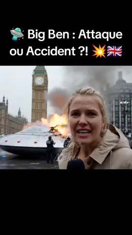 Une soucoupe volante s’écrase à Londres en plein été… et une journaliste française en direct nous raconte tout 😳🇬🇧 #OVNI #BigBen #Londres #fyp 