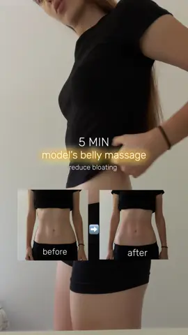 just 5 min in a day! 🪽🧘🏻‍♀️ #model #workout #waist #debloating #slimbelly #bellymassage #modeling 