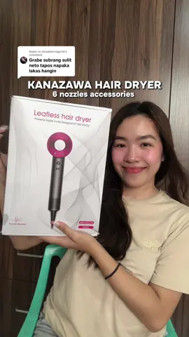 Replying to @strawberriegurl6 Less than 5 mins ay kayang tuyuin ng Kanazawa Hair dryer ang buhok mo💯✨ #kanazawahairdryer #kanazawahairblower #hairdryer #hairblower #hairdryercompleteset #fyppppppppppppppppppppppp #viralvideo 