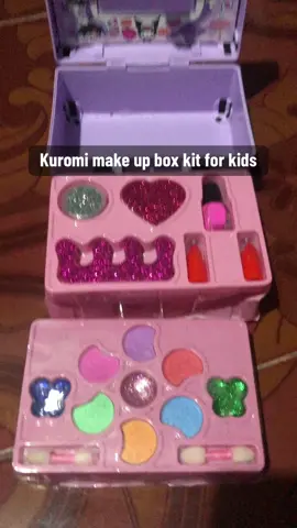 Kuromi Make Up set for Kids super cuteee ! 💜💜 #kuromi  #makeup #makeupset #makeupforkids #kidsmakeup #toys #fyp 