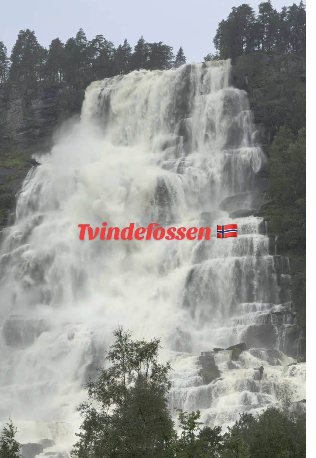 Stunning view of Tvindefossen Voss Norway 🇳🇴 #traveltiktok #tvindefossen #relaxingvideos #pakistaniinnorway #nature 