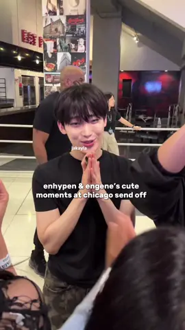 thank you to all the engenes at today's send off it was so cute!! #enhypen #sendoff  #walktheline_in_chicago (credit to all watermarks added within video)