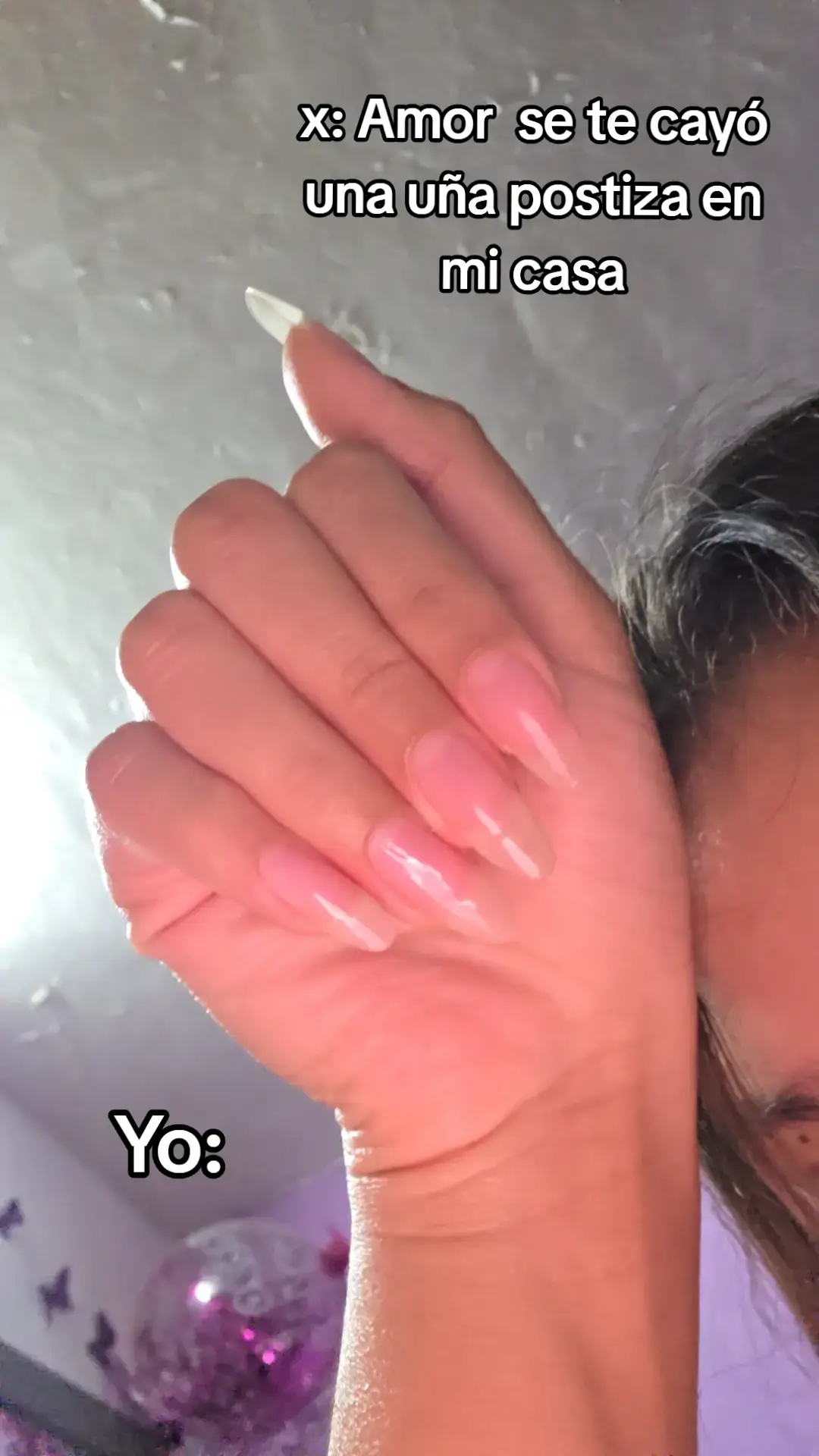 De que hablas? (no me pasó) #uñas #uñaspostizas #nails #naturales #fyp #girls #women #humor 