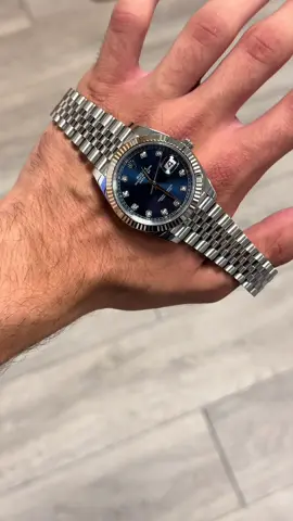 Keeping it classy! 🕴️ Stainless Steel “Blue diamond dot💎” dial Rolex Datejust 41 on jubilee!  #126334 #DATEJUST41