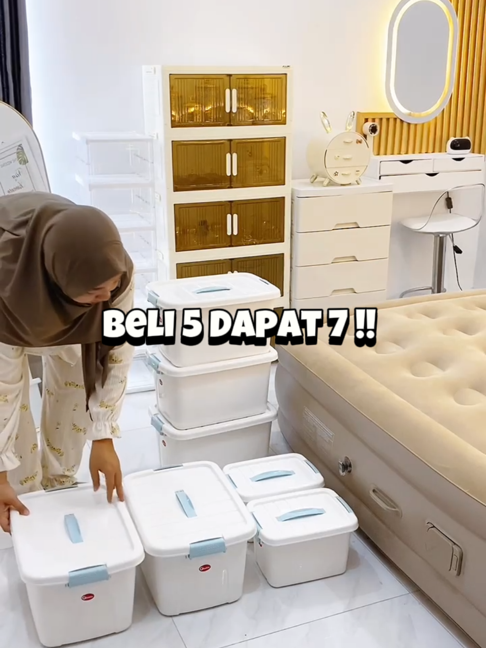 Storgebox multifungsi ✨ Beli 5 dapat 7 ya 🤩 #strogeboxmultifungsi #storagebox #homedekor #rumahminimalis 