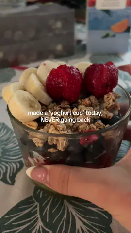 trust me on this one, if anyone wants a video on what i used/ how I made it then pleaae comment!☝️ #yoghurtcup #fyp #gym #Fitness #health #nutrition 