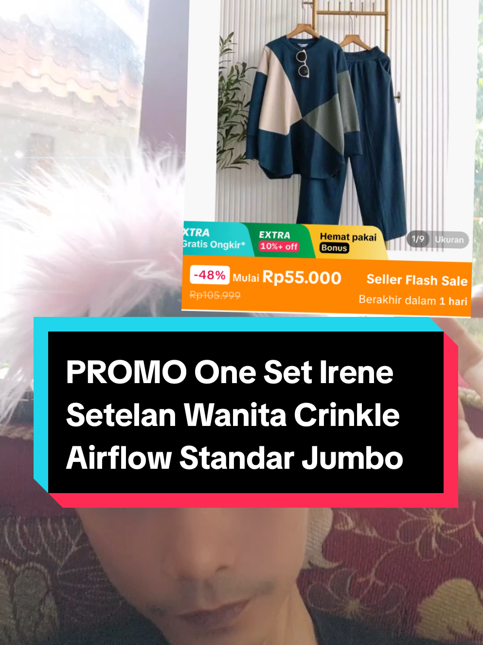 PROMO One Set Irene Setelan Wanita Crinkle Airflow Standar Jumbo #setelanpremium #oneset #setelanwanita #promoguncang88 