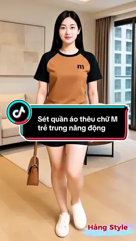 Sét quần áo thêu chữ M trẻ trung năng động#set #setxinh #bodo #bodonu #macdep #hangstyle #xuhuong #macdepcungtiktok 