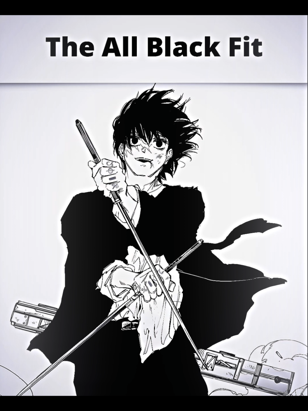 all black fit>>> #anime #fyp #nagumo #sakamotodays #trending #blowup #foryou #edit #black #outfit 
