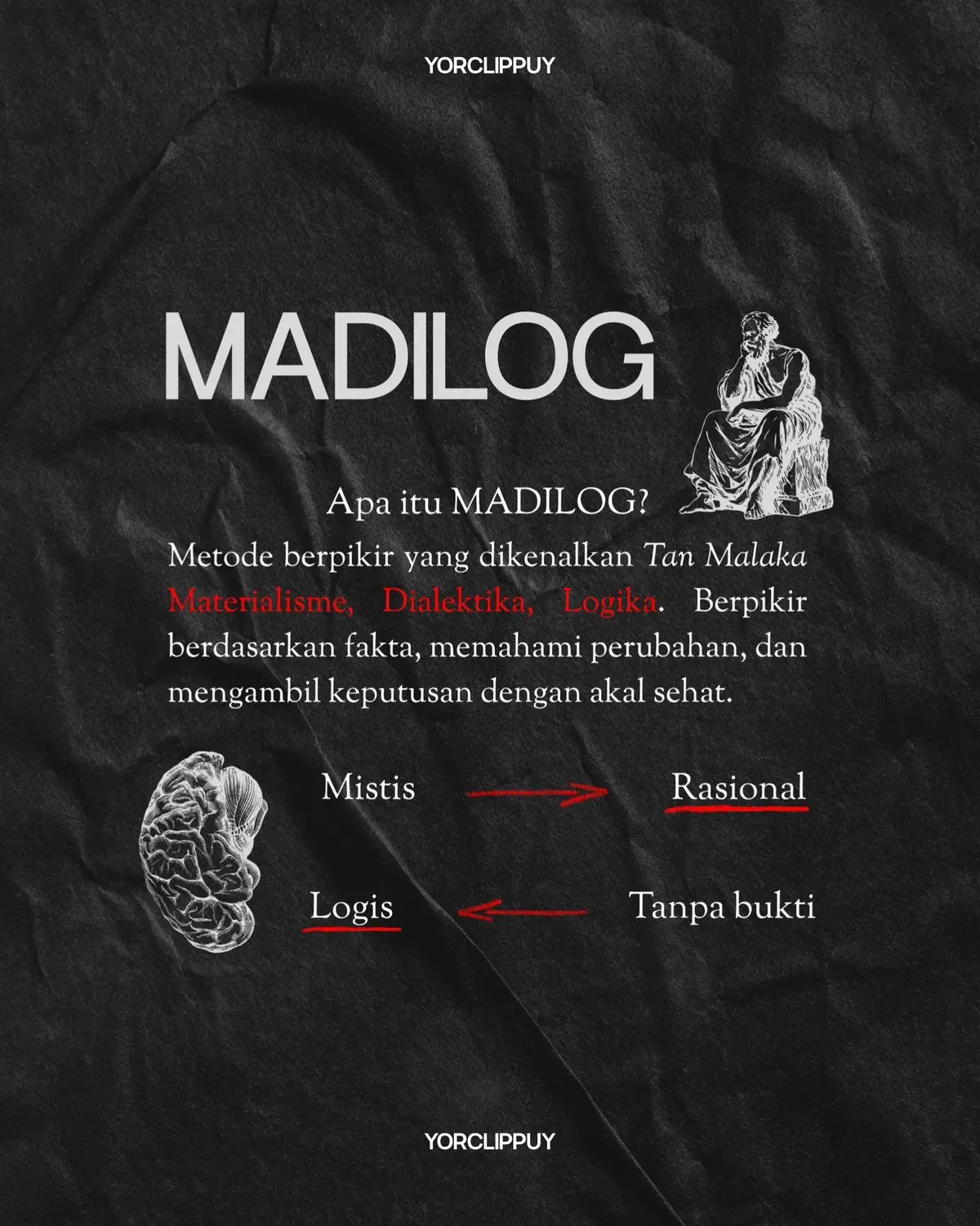 Menurut kalian apa itu Madilog? Coba kasih pendapat kalian di kolom komentar🙌🏼 #madilog #improvement #mindset #ferryirwandi 