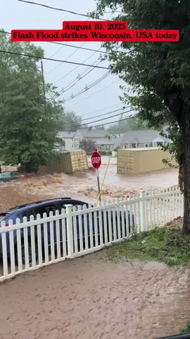 August 10, 2025 - Flash Flood strikes Wisconsin, USA today #flood #flashflood #disaster #severeweather #weather #news #strikes #emergency #today #Wisconsin #USA #foryou #viral 