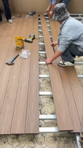 WPC decking installation #wpc #wpcfloor #wpcdeckinginstallation #wpcdecking 