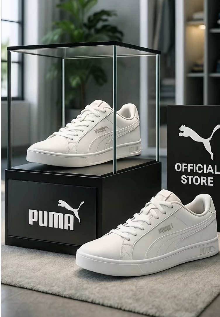 PUMA Sepatu Training Uniseks Smash Vulcanised V3 Low White-White #sepatu #puma #sneakers #sepatusneakers #sepatutraining #sepatuunisex #v3 #viral 