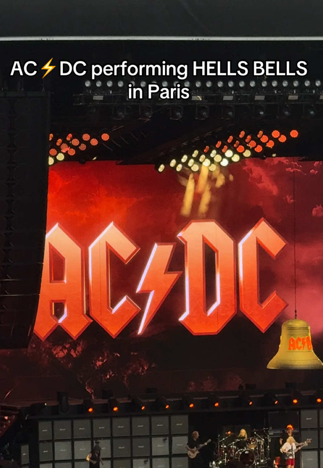 AC/DC performing HELLS BELLS in Paris - day 1 #acdc #brianjohnson #angusyoung #rockstar #rocklegend #legends #rocknroll #concert #paris #music #musiclover #rocklovers #fyp #foryou #foryoupage #pourtoi #parati @AC/DC 