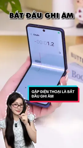 Gập điện thoại là bắt đầu ghi âm, hoặc chụp màn hình, hoặc mở ứng dụng bất kỳ 🤯 #LearnOnTikTok #YeuCongNghe #ThanhCongNghe #GalaxyZFlip7 #UltraGapMo #GalaxyAI #Samsung 