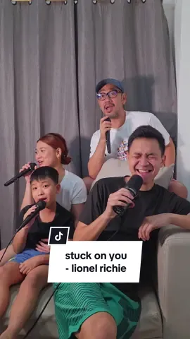 stuck on you… and stuck in this groove 🎶 stuck on you - lionel richie | cover by #KaelLim, popops gabriel, aunt janica and uncle jam #popsmomskael #lionelrichie #family @Jan Michael Lim 