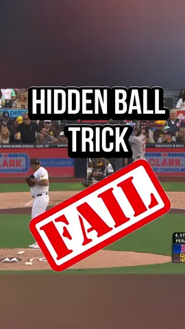 Hidden Ball Trick Fail! 🫣 #baseball #MLB #pitching #pitchingninja 