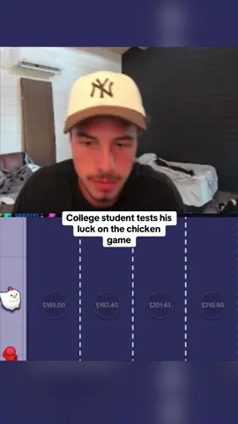 College student tests his luck on the chicken game #kickstreaming 