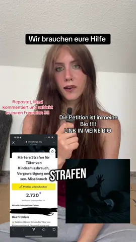LEUTE IHR WISST WAS ZU TUN IST REPOSTET KOMMENTIERT LIKED UND SPEICHERT DAS VIDEO UND UNTERSCHREIBT DIE PETITION#petition #missbrauchstoppen #hilfe 