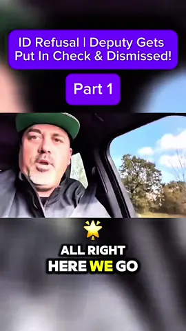 ID Refusal | Deputy Gets Put In Check & Dismissed! #fyp #foryoupage #foryou #police #policeofficer   