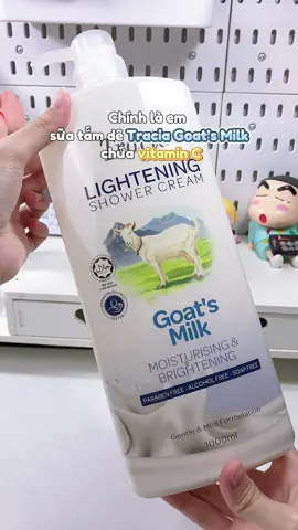 Sữa tắm dê Tracia Goat’s Milk chứa Vitamin C 🍊🍋🥛🐐#suatamde#thuankhai #vitaminc #xuhuong #tiktok #lanthichriviu #fyp 