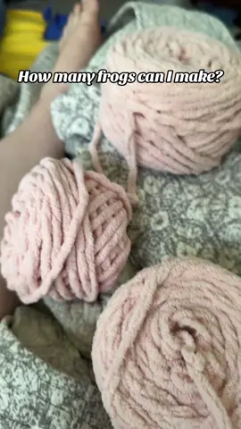 I decided that it was a good time to start using up yarn so I chose some that I’ve had for a while. Why frogs? The pattern was super easy. Love how they turned out. Can’t believe I made 14! #foryou #fyp #crochetersoftiktok #teamtextiletok #crochet #yarn 