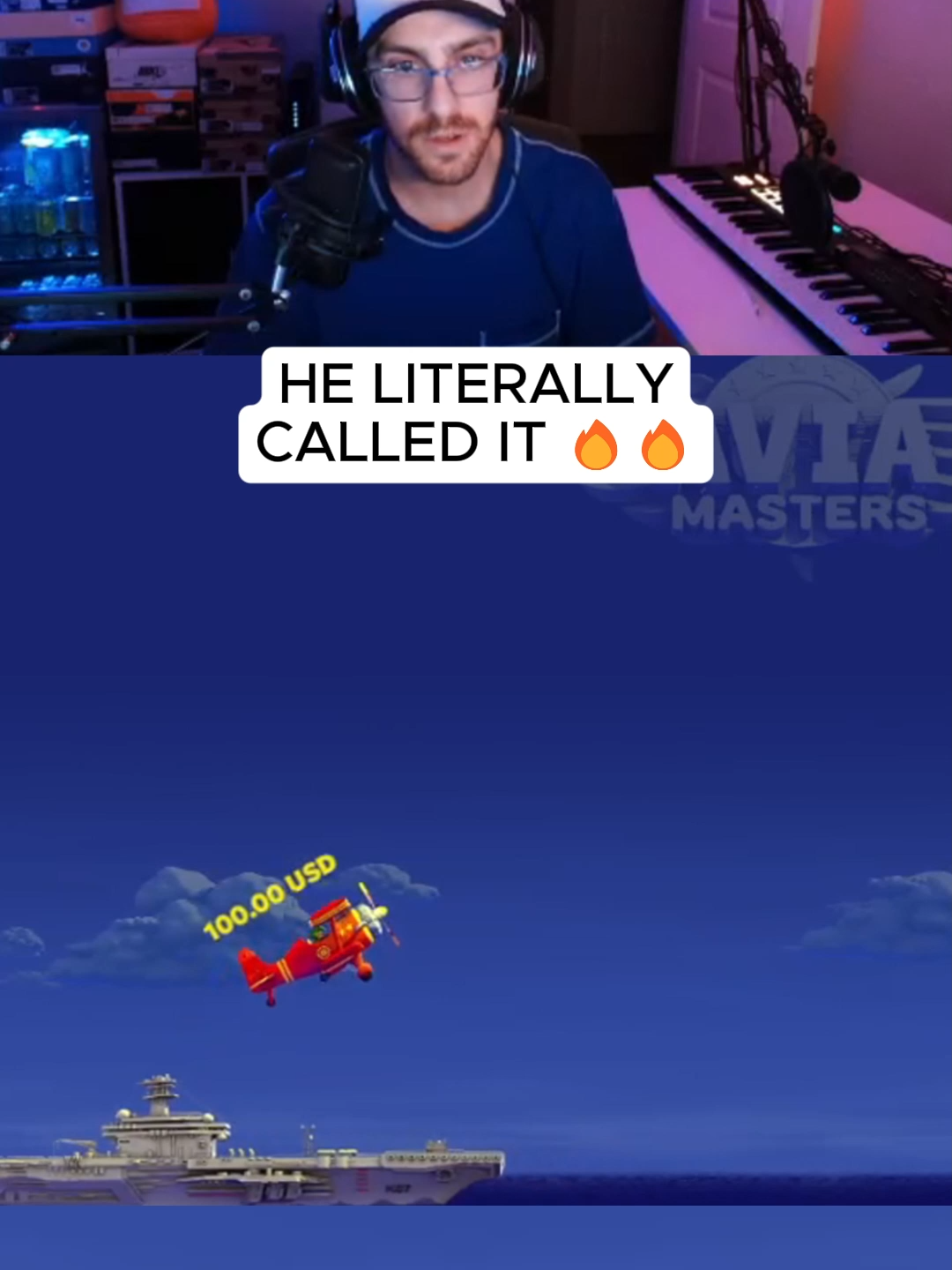 He literally called it 🔥 #planegame #aviamasters #kickstreaming #kick #streaming #streamer #avia