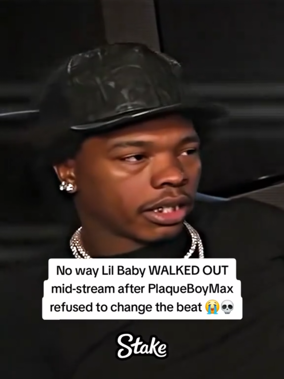 No way Lil Baby WALKED OUT mid-stream after PlaqueBoyMax refused to change the beat 😭💀 #lilbaby #plaqueboymax 