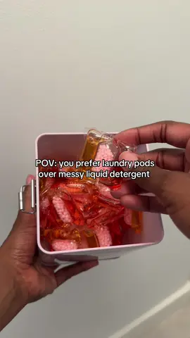 They are much more convenient and less of a mess! #laundry #laundryhack #laundryday 