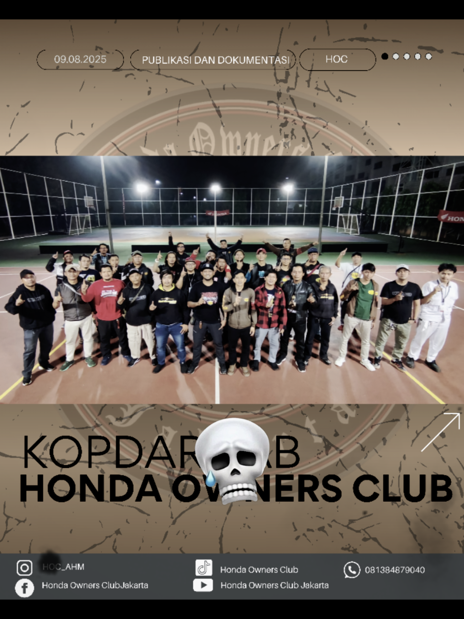 🔥 GUE HOC bukan cuma slogan… ini adalah identitas, kebanggaan, dan loyalitas tanpa batas. Kita adalah satu aspal, satu tujuan, satu hati! 💥 Gas Terus – Nggak Ada Kata Mundur – Karena GUE HOC !!! 💥 @💙J E H A N💙  Kopdargab Plant Cikarang, 09 Agustus 2025